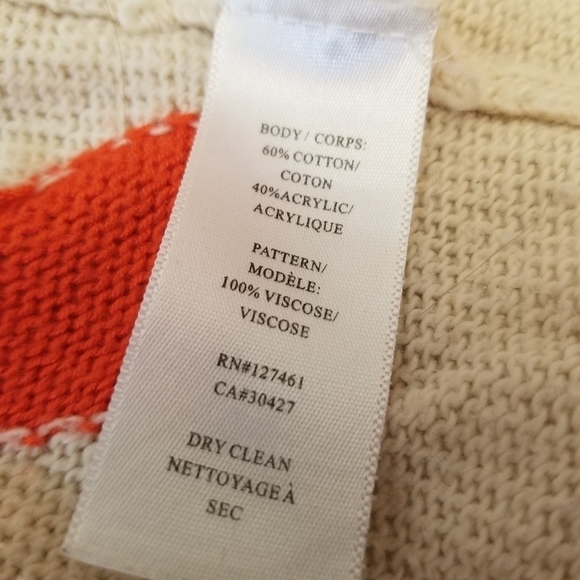 {XS} Wildfox White Label Oversized Orange Polka Dot Cream Cardigan - Picture 8 of 8